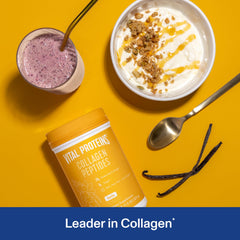 Vital Proteins Collagen Peptides Vanilla scoop ready to blend into smoothies