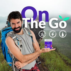 Vital Rise Hydrate Berry Blast travel pack ready for workouts and trips