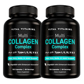 Vital Vitamins multi collagen pills bottle front enhances daily wellness