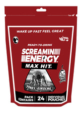 VITAL 4U Screamin Energy Max Hit front label boosts quick on-the-go energy.