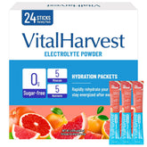 VitalHarvest grapefruit electrolyte packet ready for quick on the go hydration.