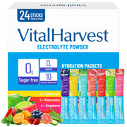 VitalHarvest Lemon Lime packet front view for quick hydration on the go.
