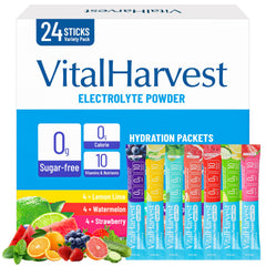 VitalHarvest Lemon Lime packet front view for quick hydration on the go.