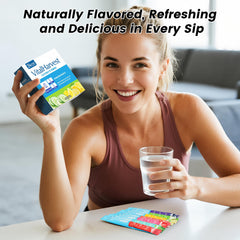 VitalHarvest travel packets on the go, hydration for travel days.