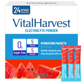VitalHarvest watermelon electrolyte packet ready to mix for quick hydration