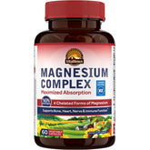 Vitalitown Magnesium Complex bottle showing 60 capsules for daily energy support