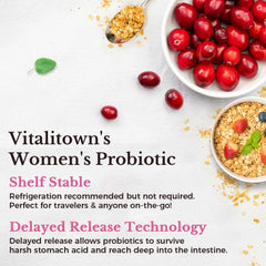 Vitalitown organic cranberry extract highlighting urinary tract support