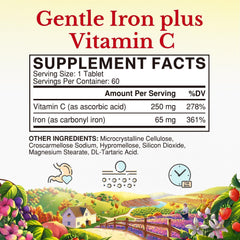 Vitalitown packaging emphasizes vitamin C for iron absorption
