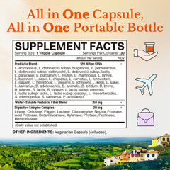 Close up of label highlighting 36 strains and vegan formula