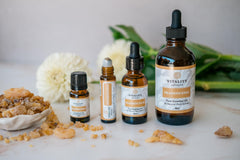 Vitality Frankincense Essential Oil applied in skincare routine