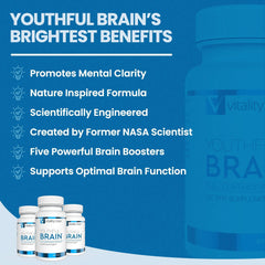 Vitality Now Youthful Brain ingredients blend featuring natural brain health nutrients.