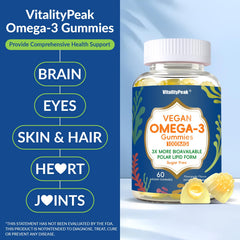 VitalityPeak ingredients panel with D3, K2, CoQ10 and turmeric blend