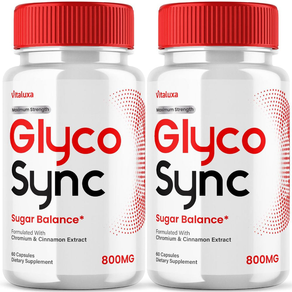 Vitaluxa Glyco Sync Balance bottle front for daily wellness support.
