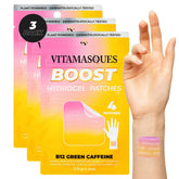 Vitamasques Energy Patches worn on the wrist for a sustained energy boost and focus.