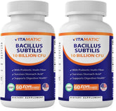 Vitamatic Bacillus Subtilis bottle front for easy daily digestive support