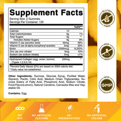 Vitamatic collagen gummies texture close-up showing chewy tropical flavor