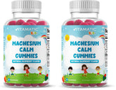 Vitamatic Kids Magnesium Calm Gummies raspberry flavor bottle supports daily wellness.
