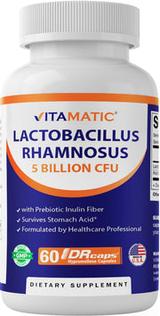 Vitamatic Lactobacillus Rhamnosus cápsulas para uso diario y equilibrio digestivo.