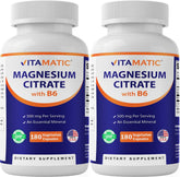 Vitamatic Magnesium Citrate 500 mg bottle for daily high-potency support.