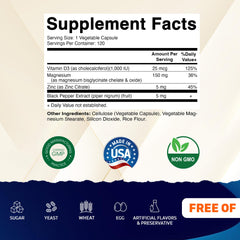 Vitamatic Magnesium D3 Zinc: cápsulas para apoyo diario.