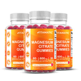 Vitamatic Magnesium Gummies Raspberry bottle—delicious daily relaxation and muscle support