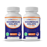 Vitamatic Magnesium Malate 2000mg bottle shown for high-potency daily use