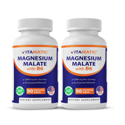 Vitamatic Magnesium Malate 2000mg bottle shown for high-potency daily use