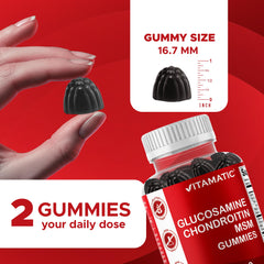 Vitamatic pectin-based gummies, gelatin-free, appealing and easy to chew.