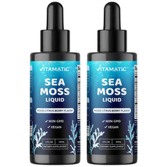 Vitamatic Sea Moss Liquid Citrus Berry bottle for daily use.