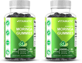 Vitamatic Sugar Free Moringa Gummies peach flavor for a tasty vegan snack.