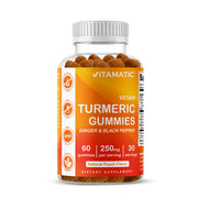 Vitamatic turmeric gummies peach taste for tasty daily antioxidant support
