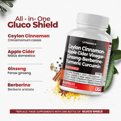 Vitamax Ceylon cinnamon capsules highlight aromatic spice and daily balance.