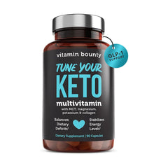 Vitamin Bounty Tune Your Keto Multivitamin bottle supports daily keto routine