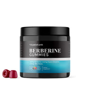 Vitamin Earth Berberine Gummies bottle showcases berry cherry flavor for daily wellness.