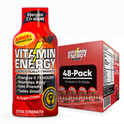 Vitamin Energy Burner+ shot front view with pomegranate acai for on-the-go energy