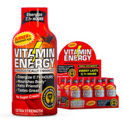 Vitamin Energy Burner+ bottle pour for a quick energy boost before workouts.