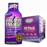Vitamin Energy Focus+ Berry Shot bottle front display with berry flavor and compact size for on‑the‑go energy