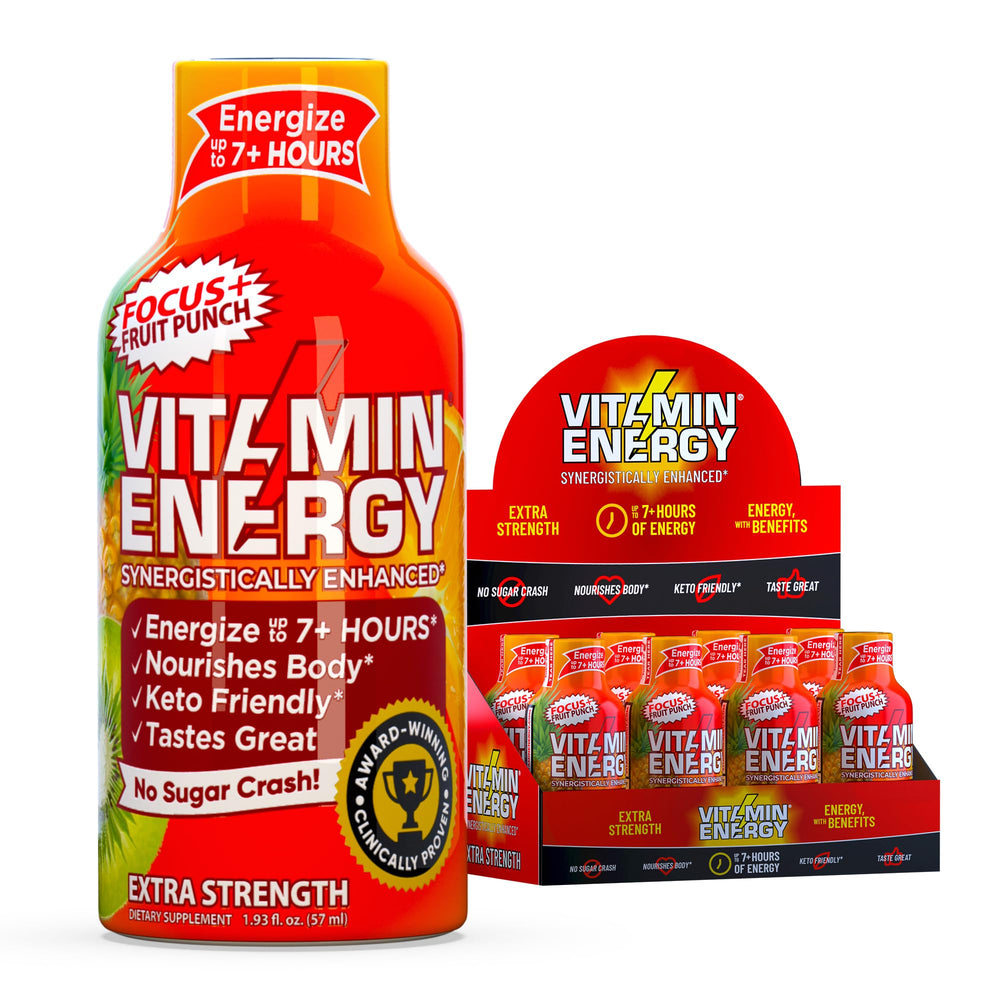 Vitamin Energy Focus+ bottle front for quick daily energy
