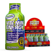 Vitamin Energy Focus+ Blue Raspberry bottle for a clean energy boost and sustained focus