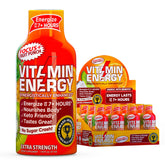 Vitamin Energy Focus+ fruit punch shot bottle for on-the-go focus and zero sugar