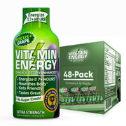 Vitamin Energy Focus+ grape bottle for steady energy on the go.