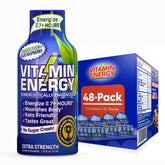 Vitamin Energy Immune+ Blue Raspberry bottle showcases immune support and sustained energy.