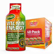 Vitamin Energy Immune+ fruit punch shot bottle ready to drink for quick focus