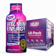 Vitamin Energy Immune+ grape shot bottle front for quick focus and steady energy