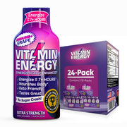 Vitamin Energy Immune+ grape shot bottle showcases quick energy and focus.