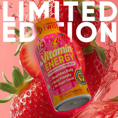 Vitamin Energy Immune+ 12-pack package image suggests convenient daily energy routine.