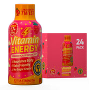 Vitamin Energy Immune+ Strawberry Twist bottle front view highlighting flavor and zero sugar