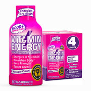 Vitamin Energy Mood+ Shot Tropical Berry: botella con etiqueta, aroma tropical y energía sostenida