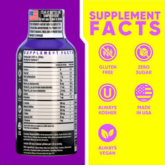 Vitamin Energy shot bottle front berry label for quick energy.