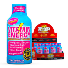 Vitamin Energy mixed berry shot for on-the-go energy and focus